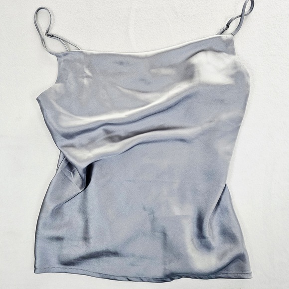 Altar'd State Tops - Altar'd State Womens Satin Cami Top Grey Blue SPaghetti Adjustable Straps Small